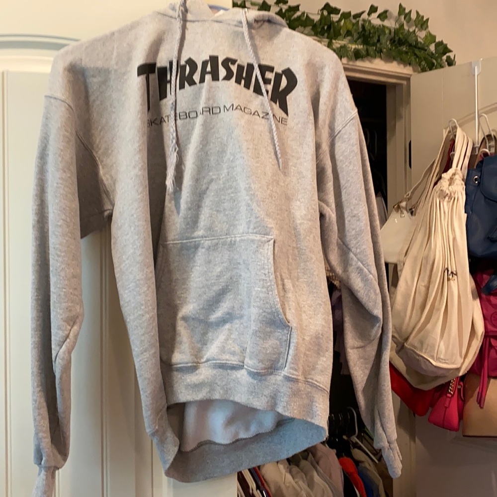 grey thrasher hoodie